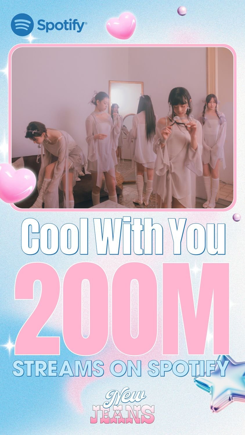 NewJeans、「Cool With You」、Spotify 2億ストリーミング突破···通算